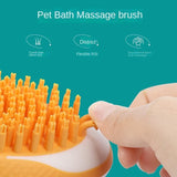 Dog Cat Bath Brush 2-in-1 Pet SPA Massage Comb Soft Silicone Pets Shower Hair Grooming Cmob Dog Cleaning Tool Pet Products - FURRY FRIENDS