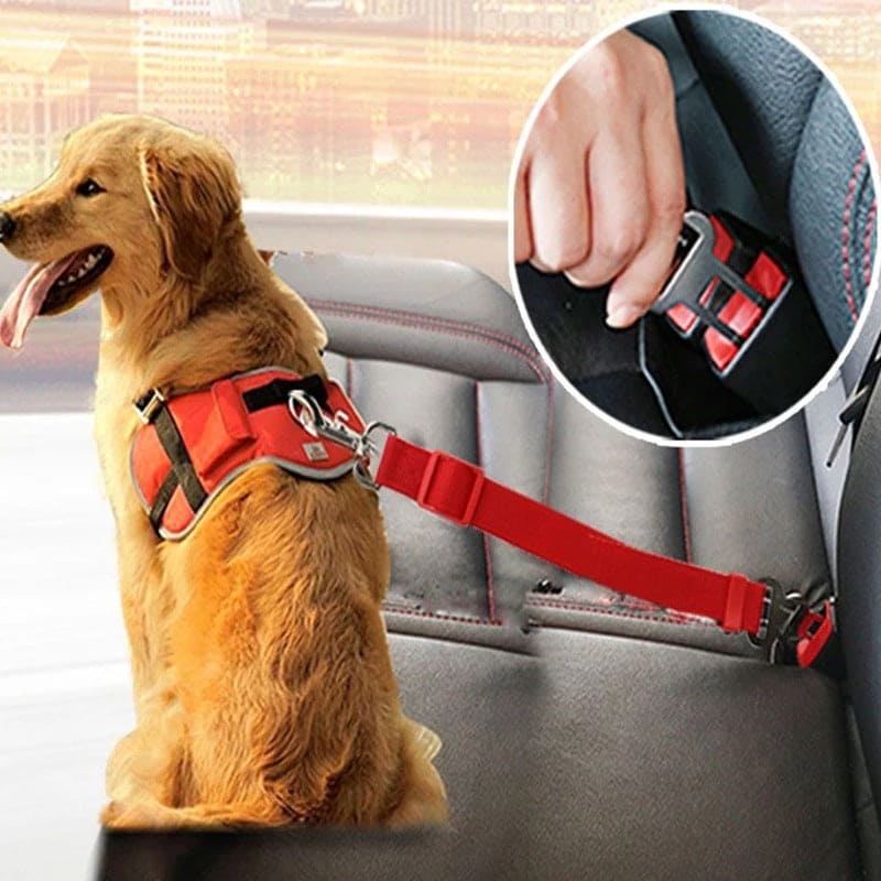 Adjustable Pet Cat Dog Car Seat Belt Pet Seat Vehicle Dog Harness Lead Clip Safety Lever Traction Dog Collars Dogs Accessoires Pets Products - FURRY FRIENDS