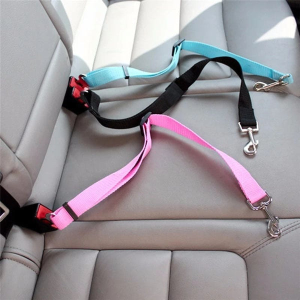 Adjustable Pet Cat Dog Car Seat Belt Pet Seat Vehicle Dog Harness Lead Clip Safety Lever Traction Dog Collars Dogs Accessoires Pets Products - FURRY FRIENDS