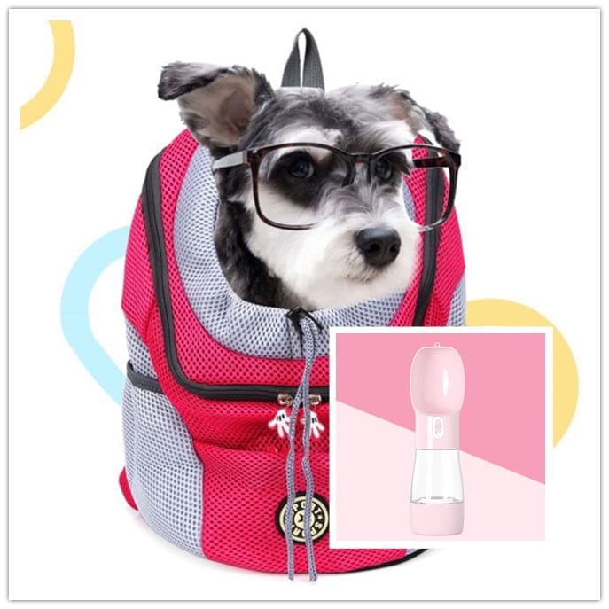 Pet Dog Carrier Carrier For Dogs Backpack Out Double Shoulder Portable Travel Outdoor Carrier Bag Mesh - FURRY FRIENDS