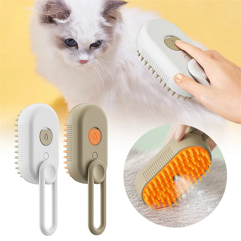 Cat Steam hair Brush Steamy 3 In 1 Electric Spray 
 For Massage Hair Removal Combs - FURRY FRIENDS