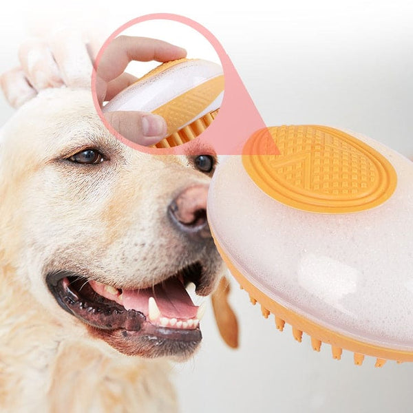 Dog Cat Bath Brush 2-in-1 Pet SPA Massage Comb Soft Silicone Pets Shower Hair Grooming Cmob Dog Cleaning Tool Pet Products - FURRY FRIENDS