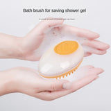 Dog Cat Bath Brush 2-in-1 Pet SPA Massage Comb Soft Silicone Pets Shower Hair Grooming Cmob Dog Cleaning Tool Pet Products - FURRY FRIENDS