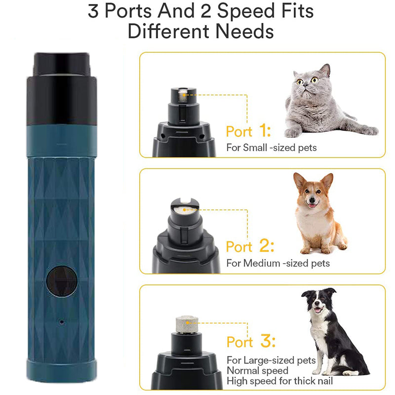 Electric Pet Nail Polisher With Light For Dog And Cat - FURRY FRIENDS