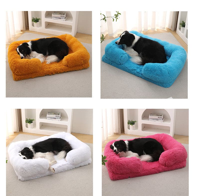 Plush Round Pet Bed Dog Bed Winter - FURRY FRIENDS