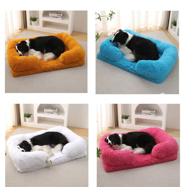 Plush Round Pet Bed Dog Bed Winter - FURRY FRIENDS